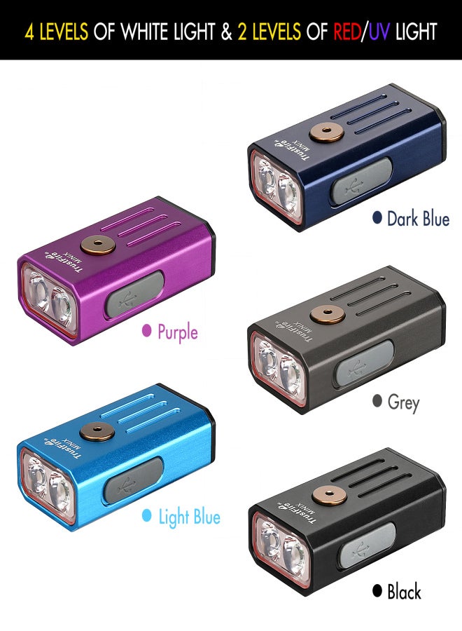 TrustFire Mini Flashlight with UV/Red Light IP66 Rechargeable Handheld Lamp for Backpacking Camping Searching Emergency - Image 2
