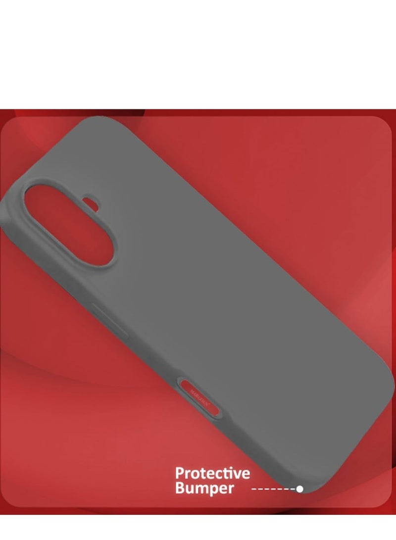 حافظة حماية سائلة من السيليكون لجهاز آيفون 16 بلس مع بطانة من الألياف الدقيقة - Image 3