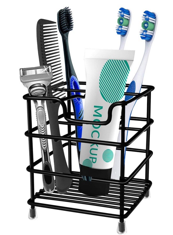HYRIXDIRECT Toothbrush Holders for Bathrooms Stainless Steel Rustproof Toothbrush and Toothpaste Holder Organizer Tooth Brush Storage Stand - Image 1