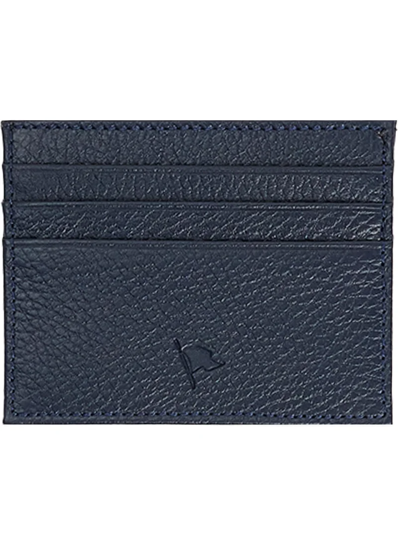 Tudors Men's Leather Navy Blue Wallet