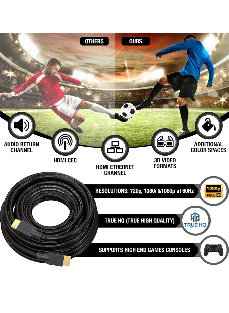 Lava - Lava Flat HDMI Cable Compatible with PlayStation 4 /PLAYSTATION 3  Xbox / All TV Screens / Any Device That Has an HDMI Port 5.0m Long - Image 1