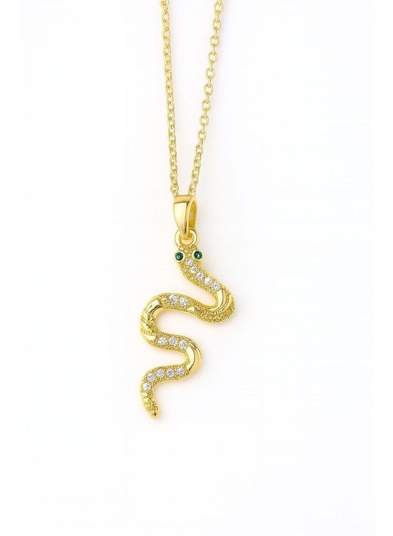 فلافي سلسلة حريمي بدلاية ثعبان مرصعة بالكريستال – لمسة راقية - Image 3