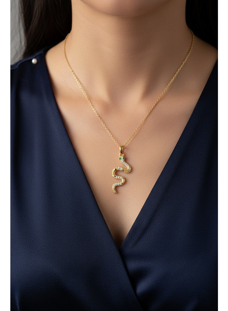 فلافي سلسلة حريمي بدلاية ثعبان مرصعة بالكريستال – لمسة راقية - Image 1
