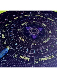 Tookie Divination Mat Lightweight Round Shape Pendulum Board 8.66Inch Starry Sky Letter Rubber Astrology Pendulum Mat For Party Board Game Divination Set(Size:8.66 Inches)  - Image 3