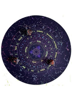 Tookie Divination Mat Lightweight Round Shape Pendulum Board 8.66Inch Starry Sky Letter Rubber Astrology Pendulum Mat For Party Board Game Divination Set(Size:8.66 Inches)  - Image 2