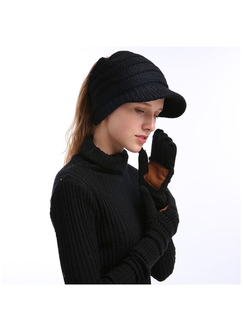 Loquat Solid Knit Gloves 