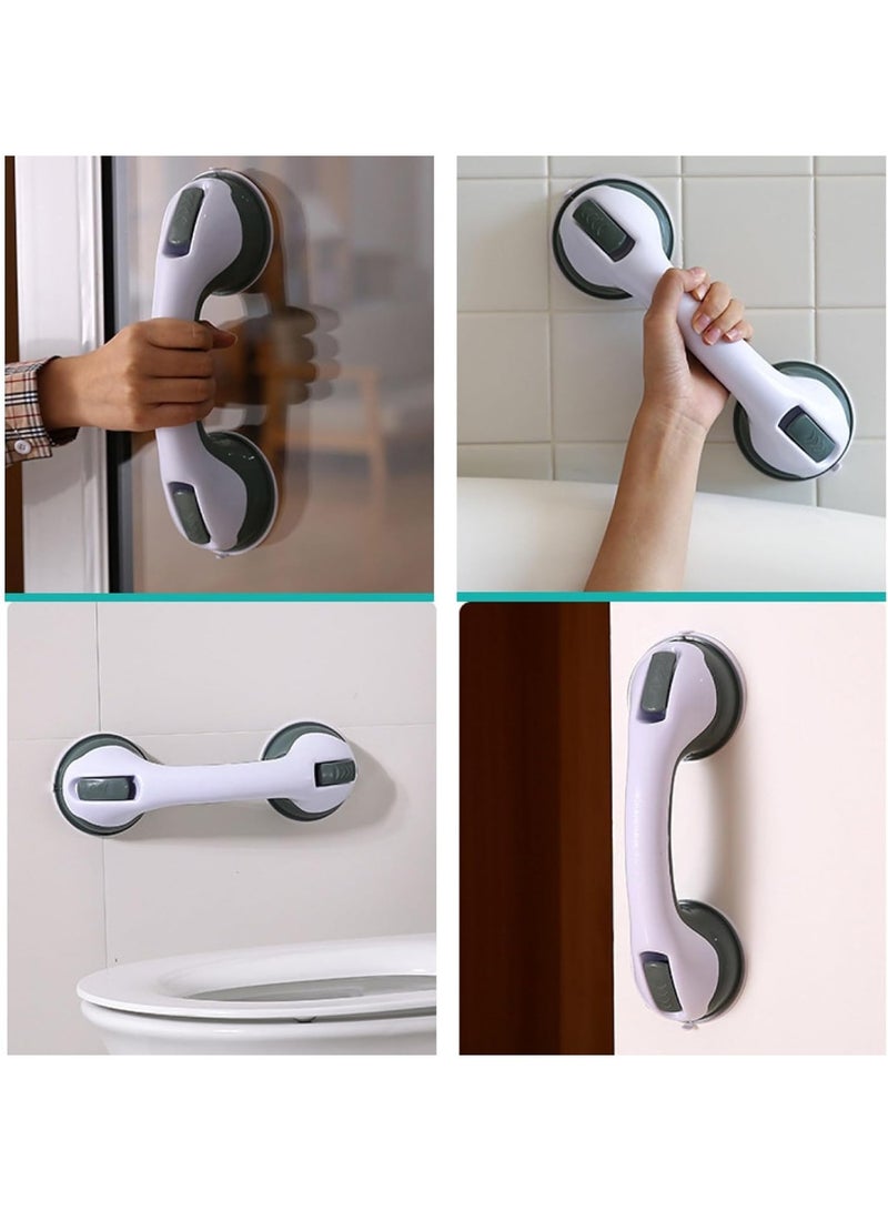 Pack of 2 Bathroom Grab Handles with Suction Cups, No-Drill Shower Safety Support Bars with Comfortable Grip for Bathtub and Shower Areas - Image 1