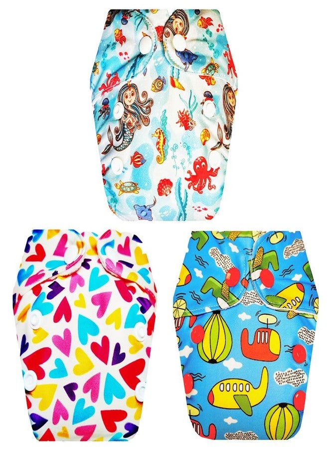 Dumbledo Premium Newborn Cloth Diaper with Integrated Insert (Pack of 3) | Snug Fit | Breathable | Quick Dry | Trusted by Moms | 0 - 4 Months | Unisex Baby - Image 1