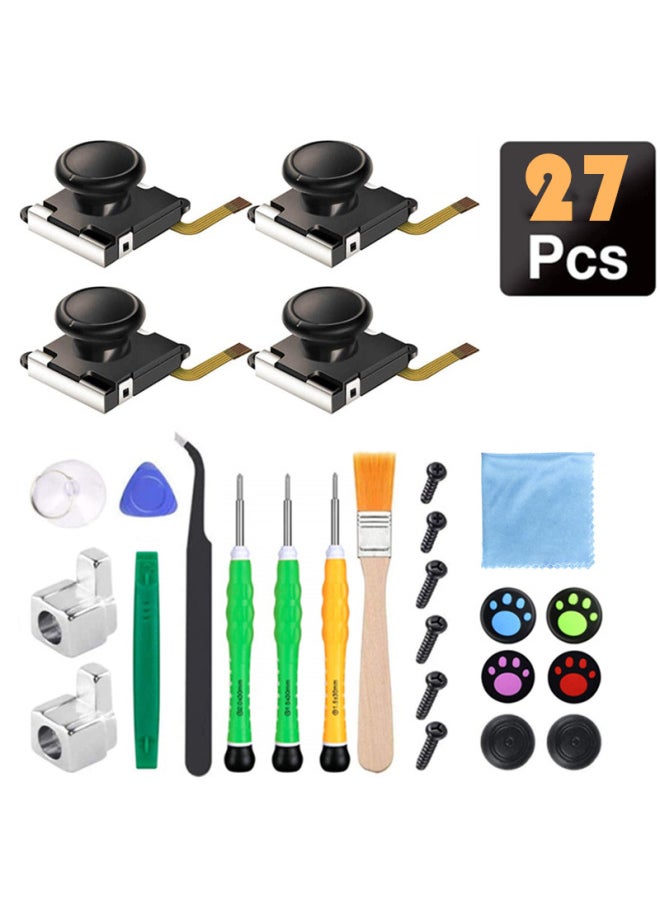 Generic Switch3D Rocker JOY-CON Handle Repair Tool Switch Dismantling Machine Screwdriver Lock Cat Claw Cap-Product Color:4 Rocker 27 Piece Set  - Image 1