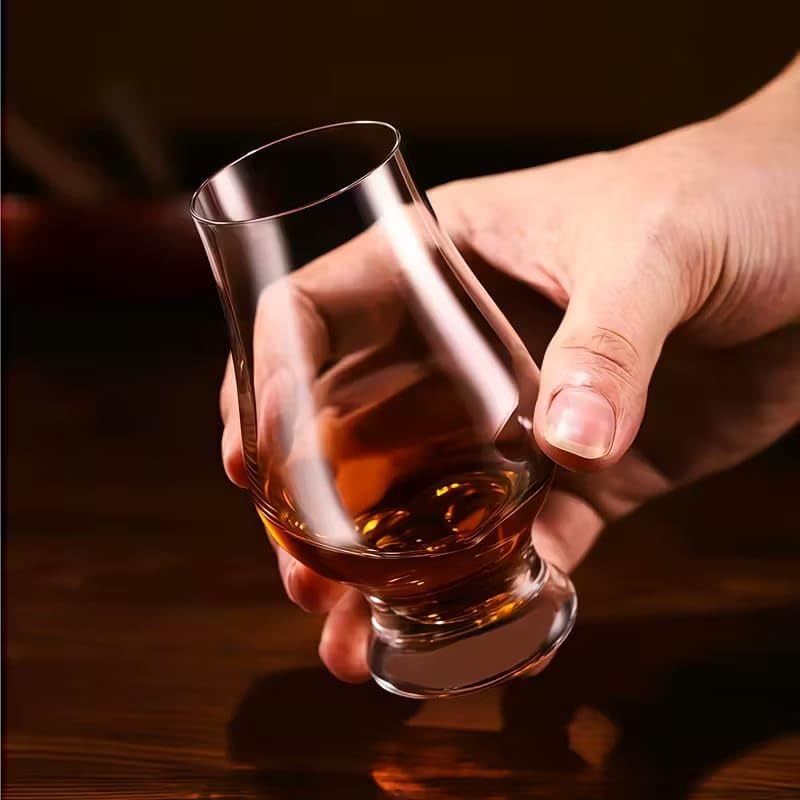 PrimeWorld 6 قطع – 200 مل كؤوس ويسكي أنيقة ذات قاعدة | أكواب مشروبات كحولية شفافة ممتازة للبوربون، السكوتش، والبراندي | أدوات زجاجية متينة وأنيقة للمنزل، البار، الحفلات، والهدايا - Image 2