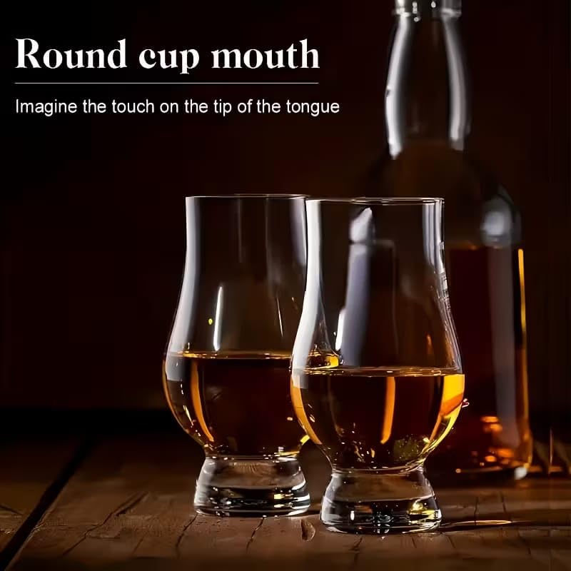 PrimeWorld 6 قطع – 200 مل كؤوس ويسكي أنيقة ذات قاعدة | أكواب مشروبات كحولية شفافة ممتازة للبوربون، السكوتش، والبراندي | أدوات زجاجية متينة وأنيقة للمنزل، البار، الحفلات، والهدايا - Image 4