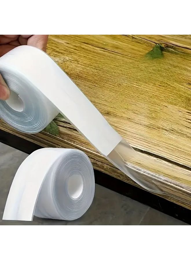 شريط مانع للتسرب ذاتي اللصق لحوض الاستحمام الشفاف، حشوة فجوة المرحاض، شريط حماية لحواف حوض الحمام - Image 3