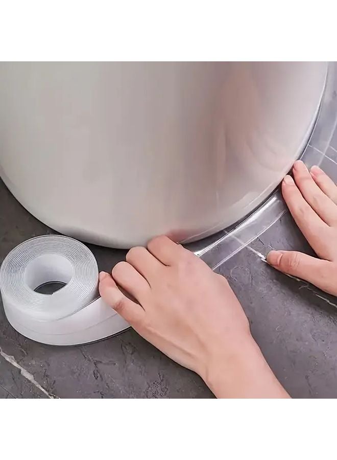 شريط مانع للتسرب ذاتي اللصق لحوض الاستحمام الشفاف، حشوة فجوة المرحاض، شريط حماية لحواف حوض الحمام - Image 2