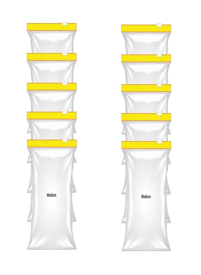 pristu Zip lock Pouches, Zip lock Bag For Storage, Freezer RE-USABLE Zipper Bags, Ziplock Bags For Fridge Storage, Zip lock Bag Medium 9"X 10" (22.86cm X25.4cm)(pack of 10) - Image 1