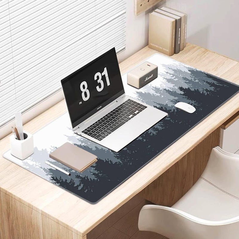 Sumkyle Large Mouse Pad Gaming Mouse Pad With Stitched Edges, 90X40Cm Extended Mouse Pad Desk Pad For Keyboard And Mouse (Forest) - Image 2