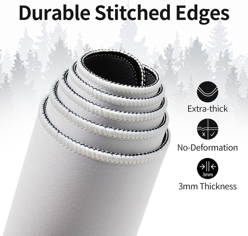 Sumkyle Large Mouse Pad Gaming Mouse Pad With Stitched Edges, 90X40Cm Extended Mouse Pad Desk Pad For Keyboard And Mouse (Forest) - Image 4