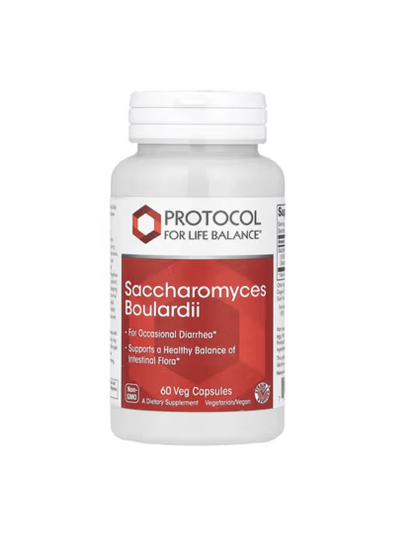 Saccharomyces Boulardii, 60 Veg Capsules (500 mg per Capsule)