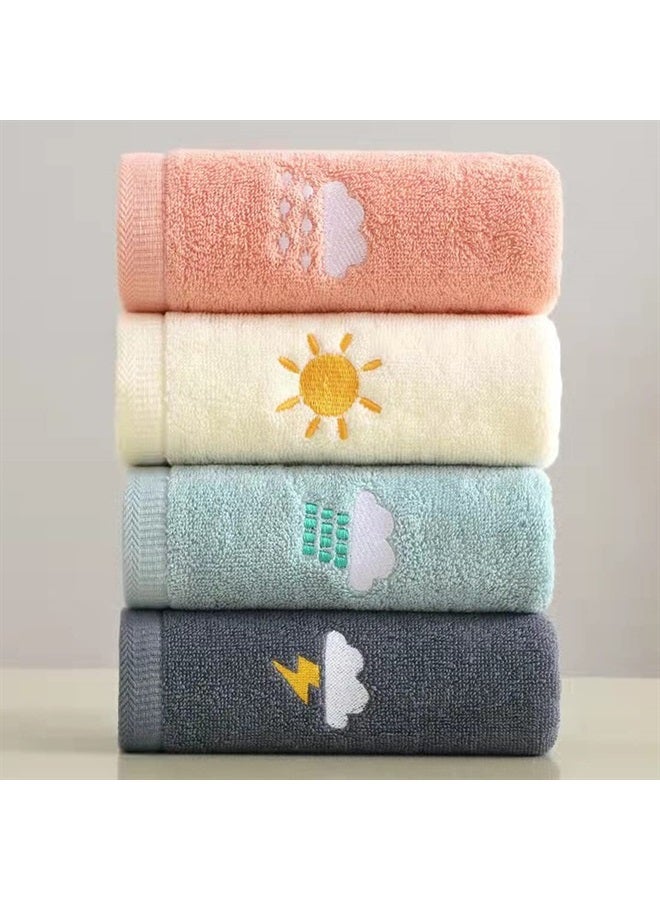 Bathroom Hand Towels Set of 4, Hand Towel Soft 100% Cotton Towel Highly Absorbent Hand Towel, Hand Towels for Bath, Hand, Face, Gym and Spa, Size 14" x 29"