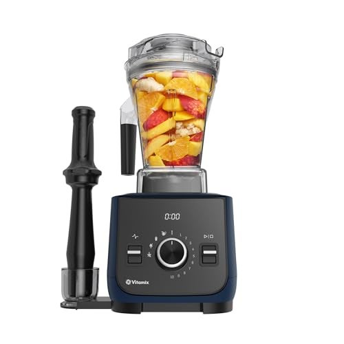 Vitamix خلاط فيتامكس أسنت X2 مع ثلاثة برامج خلط، برنامج التنظيف الذاتي، خلاط احترافي للسموذي والحساء والمزيد، شفرات من الفولاذ المقاوم للصدأ، وعاء 48 أوقية، أزرق منتصف الليل - Image 1