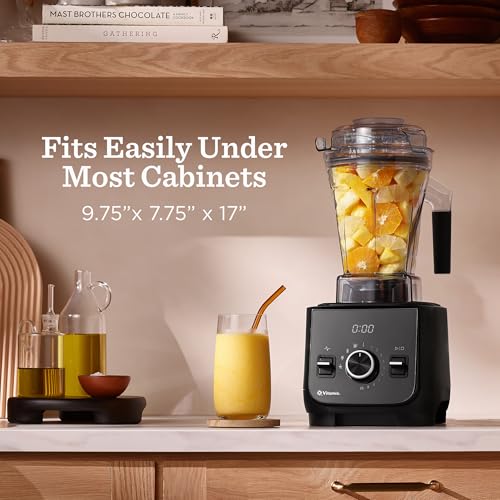 Vitamix خلاط فيتامكس أسنت X2 مع ثلاثة برامج خلط، برنامج التنظيف الذاتي، خلاط احترافي للسموذي والحساء والمزيد، شفرات من الفولاذ المقاوم للصدأ، وعاء 48 أوقية، أزرق منتصف الليل - Image 5