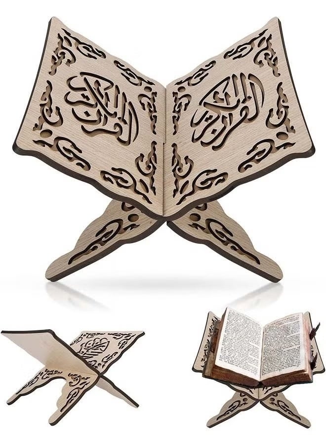 جيوستوس حامل القرآن الكريم، حامل القرآن، خزانة القرآن الكريم، حامل كتب الصلاة، رف قراءة رمضان، حامل كتب زينة لحفلات المسلمين المباركة - Image 1
