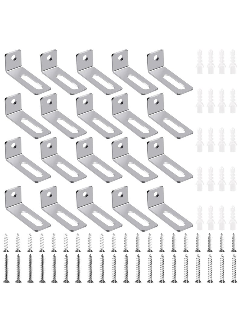 SYOSI 20 Set Whiteboard Mounting Hardware Kit, Wall Hanging Brackets with Hanger Supports, Screws, and Expansion Tubes, Ideal for School and Office Supplies  - Image 1