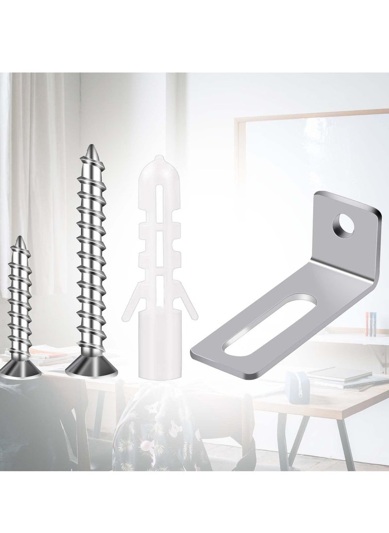 SYOSI 20 Set Whiteboard Mounting Hardware Kit, Wall Hanging Brackets with Hanger Supports, Screws, and Expansion Tubes, Ideal for School and Office Supplies  - Image 3