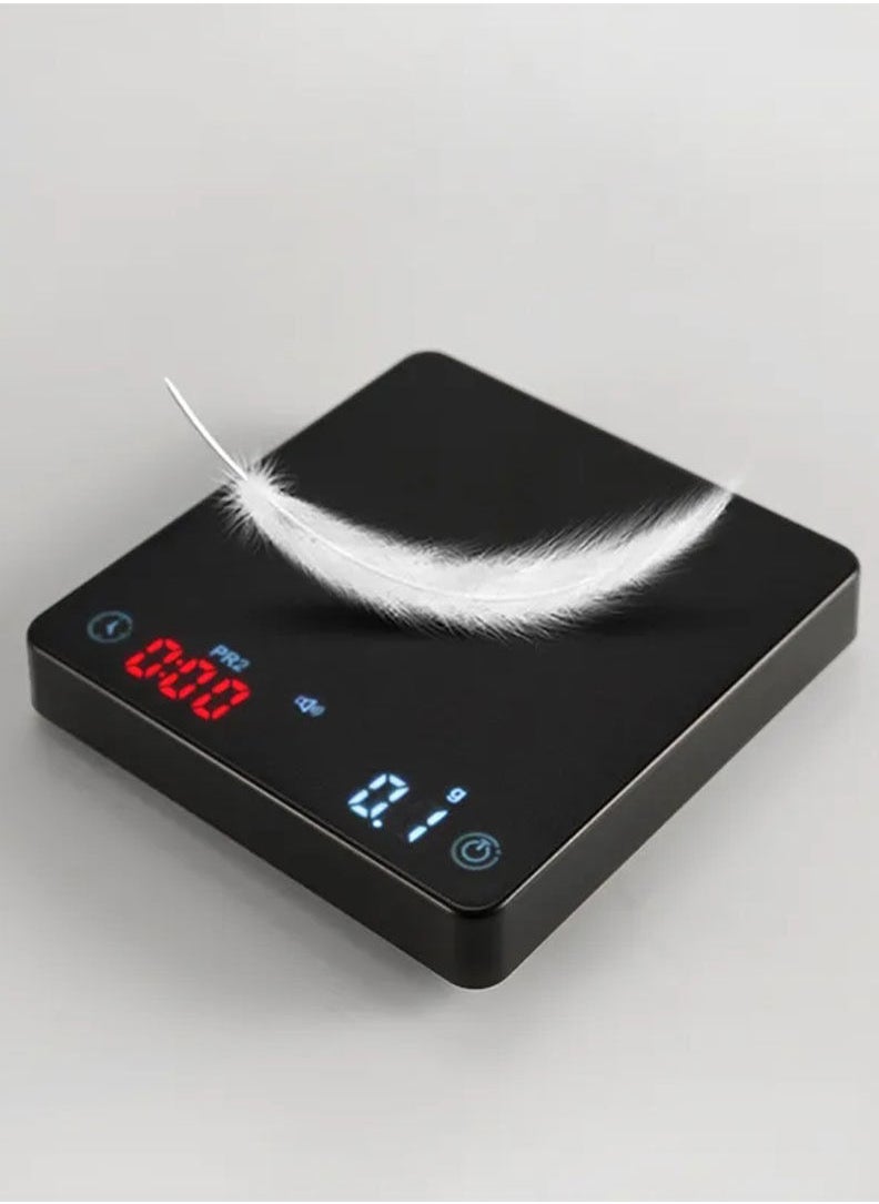 MIBRU - Coffee Espresso and Drip Scale Mini Smart Coffee Scale with Timer,Suitable for Espresso and V60 Pour Over Coffee,Cooking Baking Weighting - Image 1