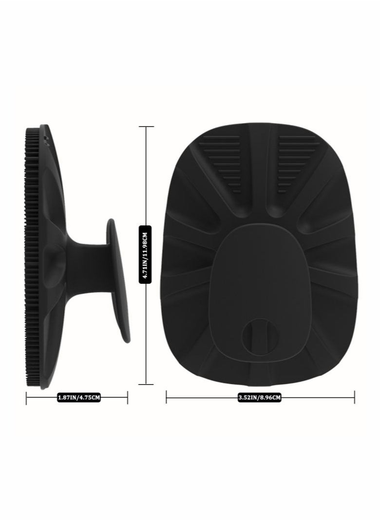 HieerBus - Silicone Body Scrubber Shower Bath Body Brush for Men Women,1 Pack,Black - Image 1