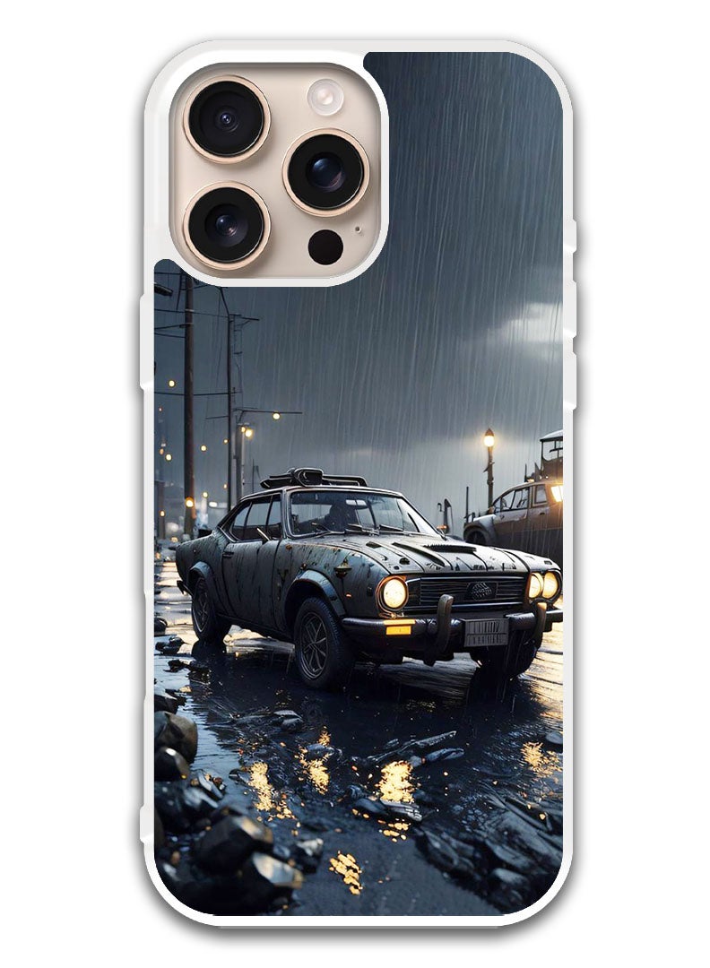 Theodor Protective Case Cover For APPLE IPHONE 16 Pro Max Car (2) (White Bumper) - Image 1