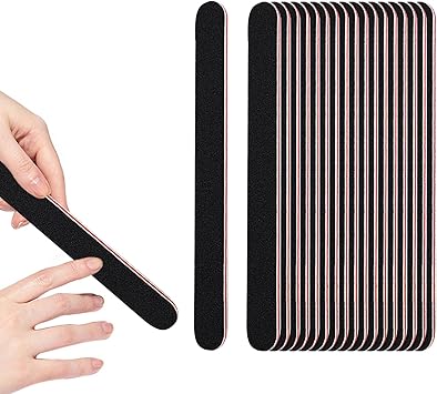 Jaimela Nail Files20 Pcs 100180 Double Sided Emery Board Grit Washable Nail Files Fingernail Buffering Files Manicure Tools Nail Styling Tools - Image 1
