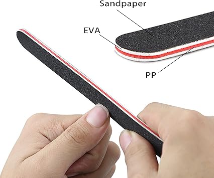 Jaimela Nail Files20 Pcs 100180 Double Sided Emery Board Grit Washable Nail Files Fingernail Buffering Files Manicure Tools Nail Styling Tools - Image 4