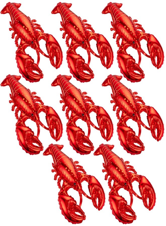 PCTCSHQ 8Pcs Crawfish Balloons Giant Lobster Foil Balloons for Ocean Animal Seafood Shrimp Birthday Party Crawfish Boil Party Decorations - Image 1