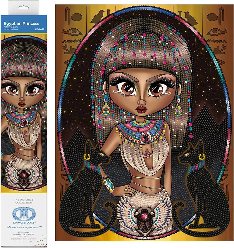 Diamond Dotz Diamond Art Kit 15.7"X18.7"-Egyptian Princess -DD7078
