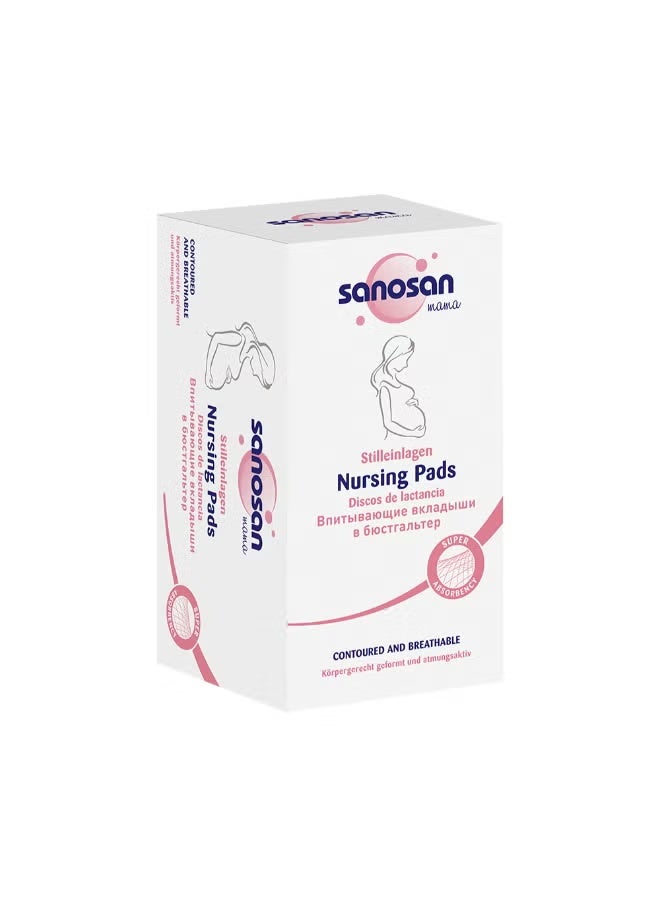 سانوسان فوط رضاعة فائقة النعومة – مضادة للتسرب ومريحة بامتصاص عالي للحفاظ على الجفاف والانتعاش – 30 قطعة
