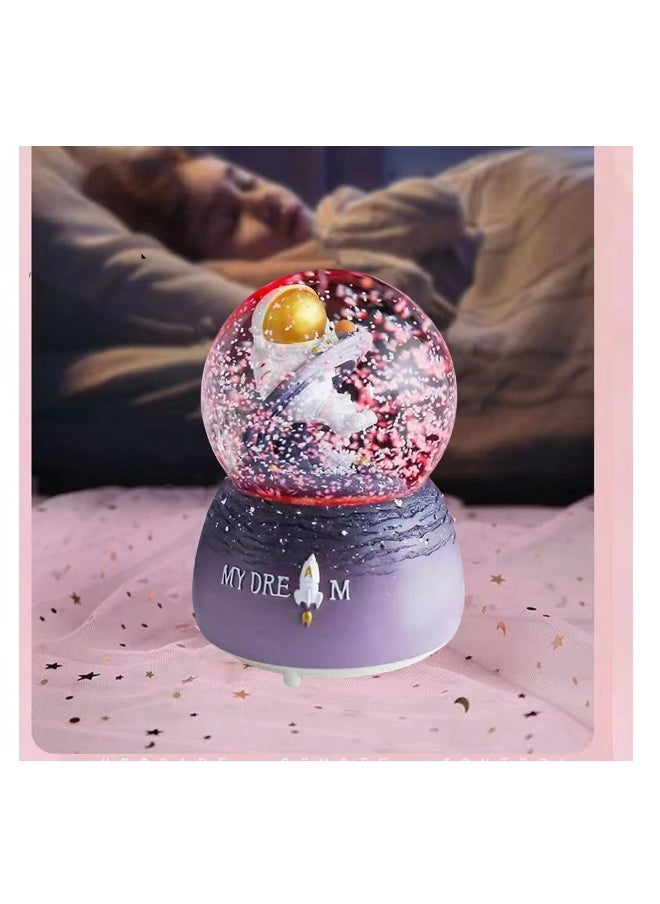 Generic Snow Globes, Space Astronaut Music Snowglobes, Automatic Snow Fall Effect, Home Decor for Kids Room Essentials Birthday Festival Gift for 5-12 Year Old Girl  - Image 5