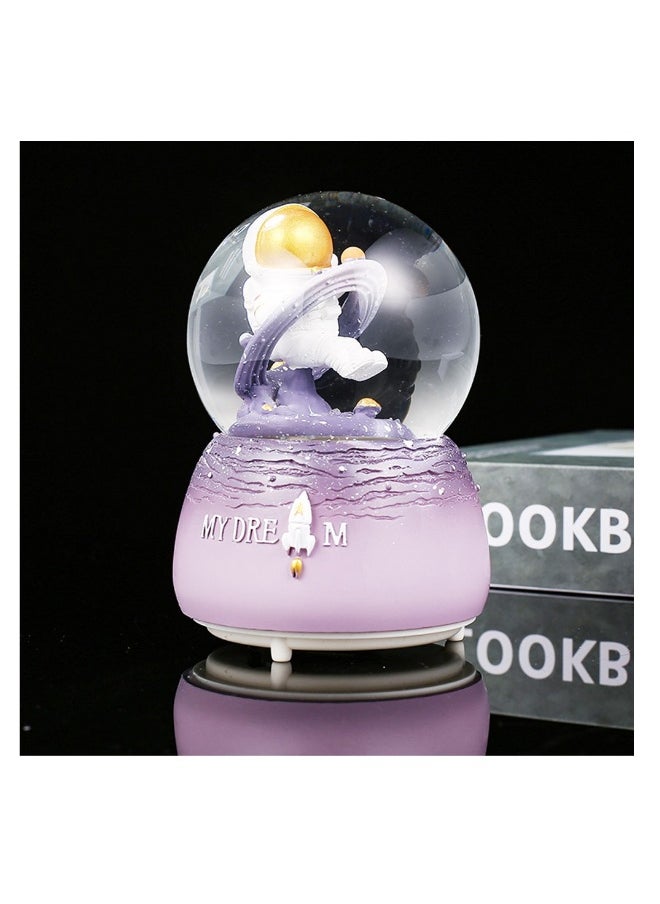 Generic Snow Globes, Space Astronaut Music Snowglobes, Automatic Snow Fall Effect, Home Decor for Kids Room Essentials Birthday Festival Gift for 5-12 Year Old Girl  - Image 1