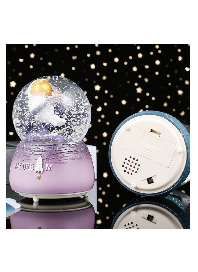Generic Snow Globes, Space Astronaut Music Snowglobes, Automatic Snow Fall Effect, Home Decor for Kids Room Essentials Birthday Festival Gift for 5-12 Year Old Girl  - Image 2