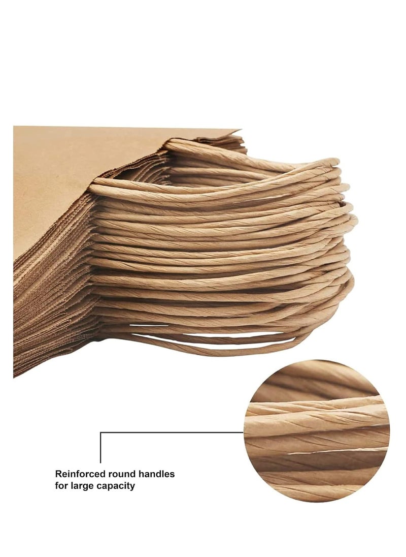 PRINTSHOP4ME 25Pcs Ramadan Kareem Kraft Brown Paper Gift Bags With Twisted Paper Handle Eco-Friendly ReUseable Biodegradeable Bags -Shopping Bag  - Image 5
