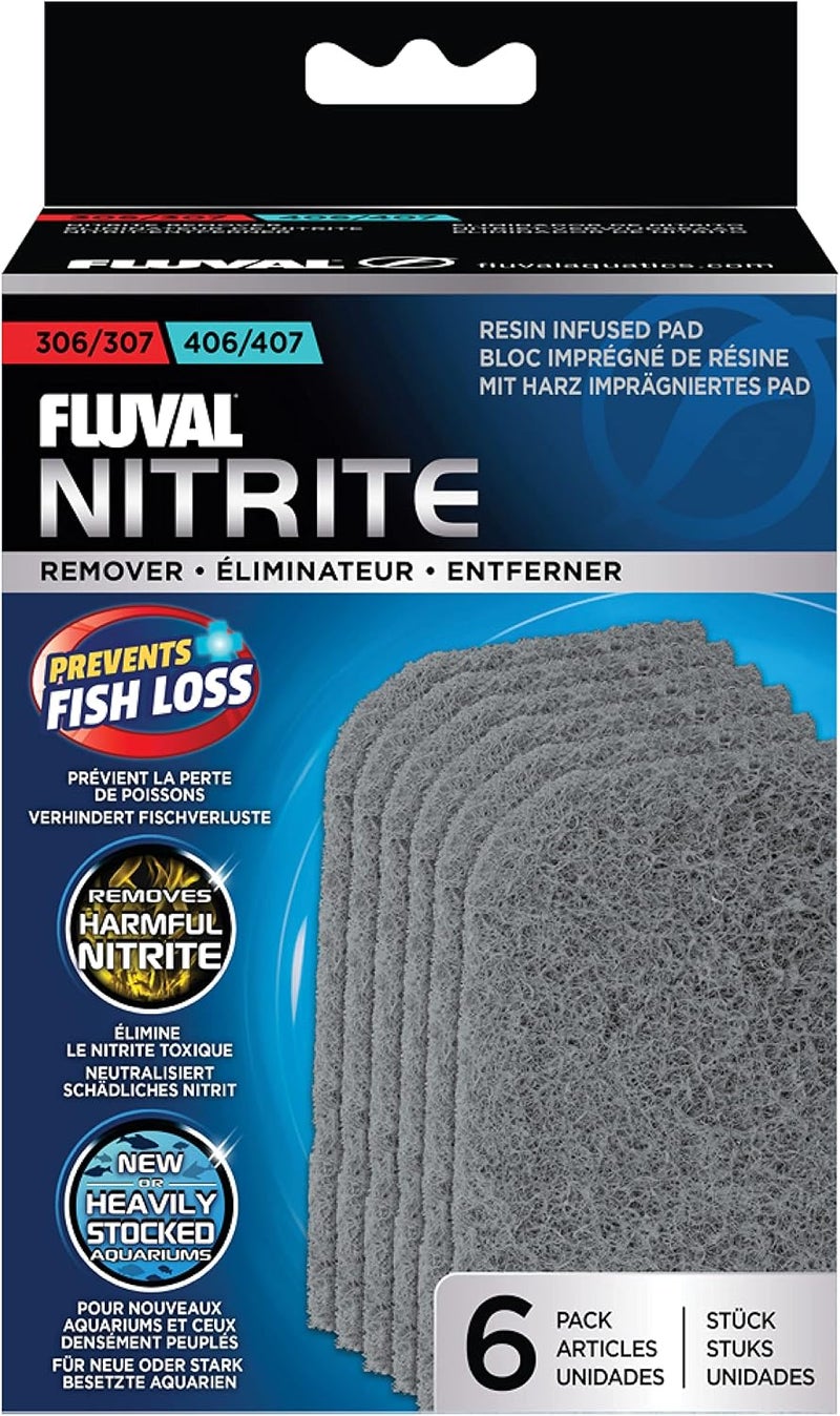 فلوفال 307/407 لوح إزالة النتريت، وسائط فلتر حوض السمك الأسطواني البديلة، عبوة من 6 قطع - Image 1