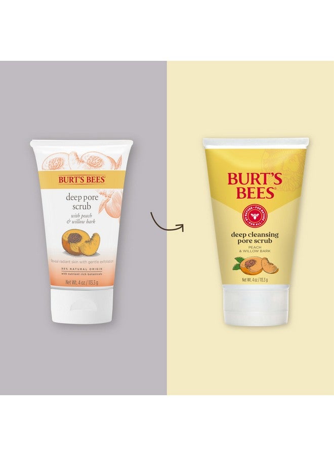 Burt's Bees Deep Cleansing Pore Scrub with Peach and Willow Bark, 4 Ounces - Image 2