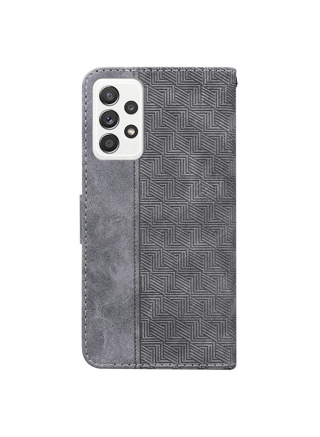 S-TOP Case For Samsung Galaxy A52 4G / 5G Geometric Embossed Leather Phone Case - Image 3