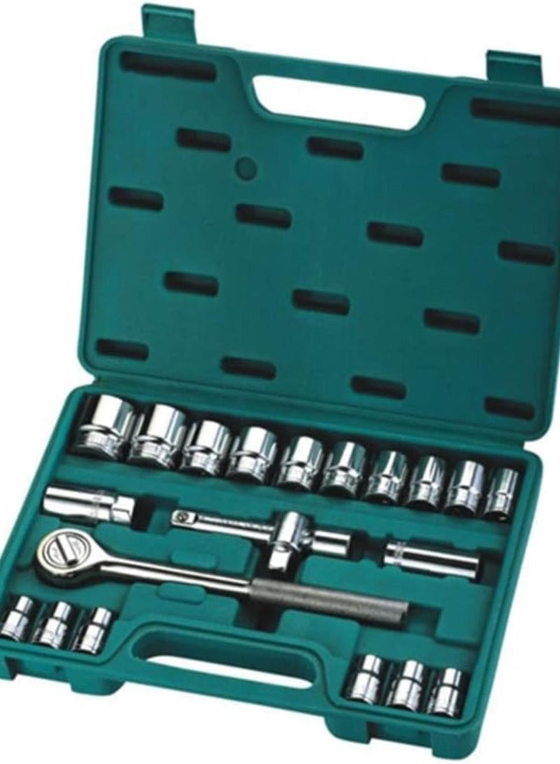 GGOOT Ratchet Spanner Socket Set Socket Wrench Set Household Hardware Tools Combination Car Repair Tools Ratchet Wrench Socket Set 21 Pieces 1011