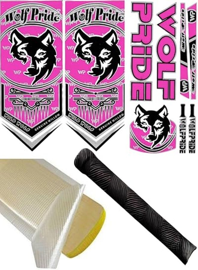 WOLF PRIDE Combo Offer (Cricket Bat Sticker with Grip and Sheet) (Pink) - Image 2