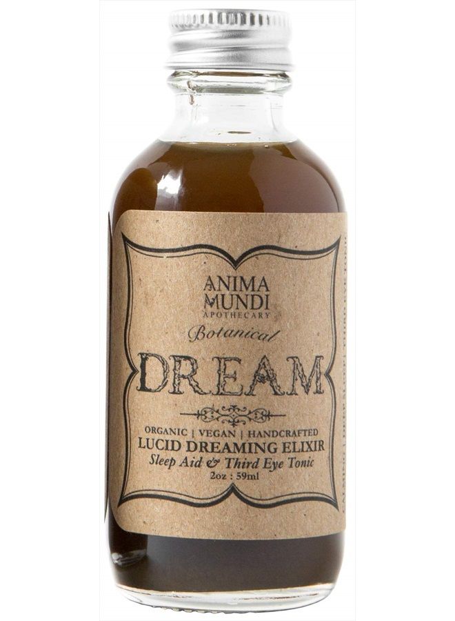 Anima Mundi Apothecary Anima Mundi Lucid Dreaming Elixir - Herbal Liquid Supplement - Calming Bedtime Tonic with Skullcap, Kava Kava and Rose - Bedtime Tonic (2 oz)  - Image 1