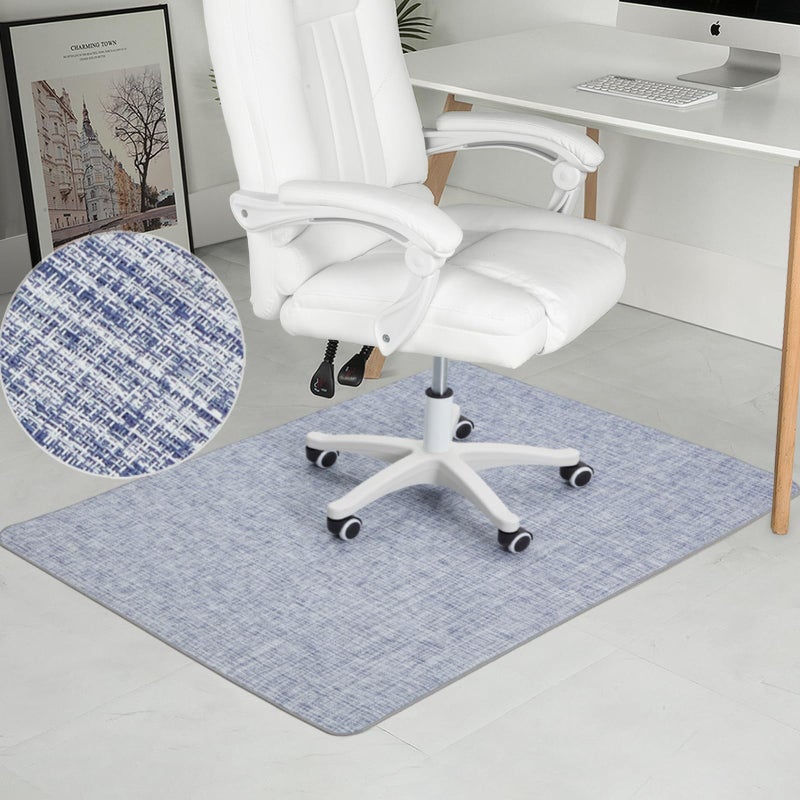 RccugmatS Chair Mat for Hardwood  Tile Floor 36 x 48 Heavy Duty Office Chair Mat for Rolling Chairs Anti Slip NonCurve Floor Protector for Home Office Blue White