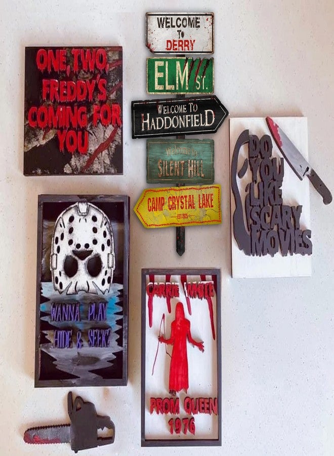 flinelife Horror Movie Directional Sign,16X12, Horror Movie Signs, Great Movie Wall Decor For Horror Movie Film Collection- Perfect For Horror Movie Lovers - Image 3