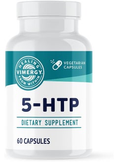 Vimergy Vimergy 5-HTP Capsules, 60 Servings – Healthy Mood & Stress Support Supplement – Promotes Healthy Levels of Serotonin for Stress Management, Vegan, Non-GMO, Gluten-Free, Grain-Free, & Paleo  - Image 1