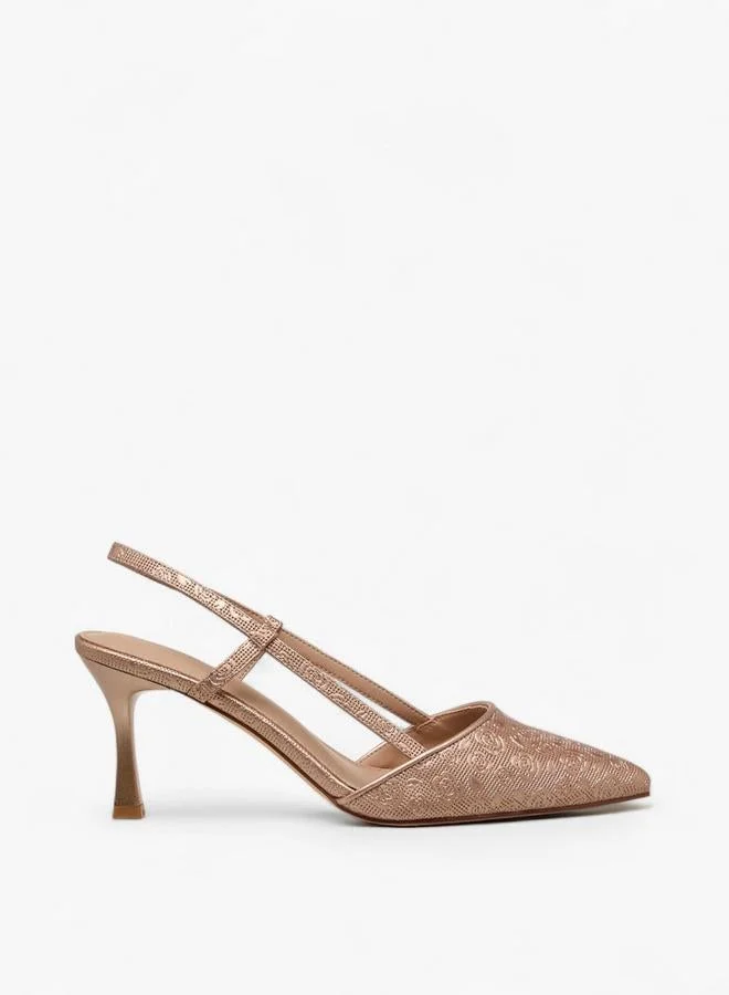 Flora Bella Women Flared Heel Slingback Shoes