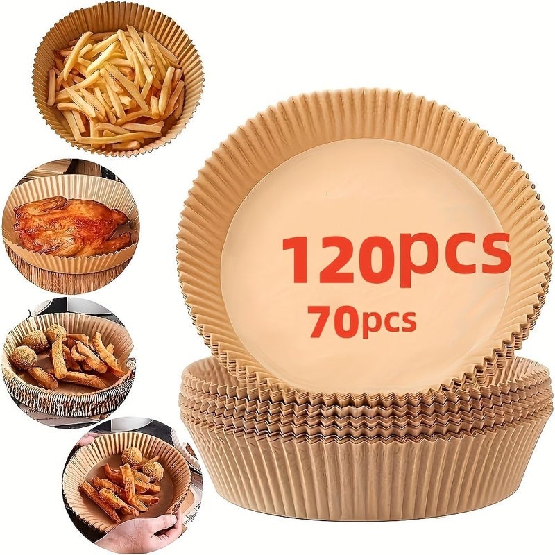 70 Pieces Disposable Air Fryer Liners Non Stick Baking Paper For Frying Microwaving - Image 1